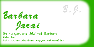 barbara jarai business card